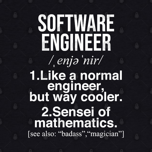 Software engineer funny gift . Perfect present for mother dad friend him or her by SerenityByAlex